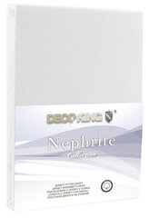DecoKing Jersey Nephrite White Collection, muotoon ommeltu lakana, 140x200 cm hinta ja tiedot | Lakanat | hobbyhall.fi