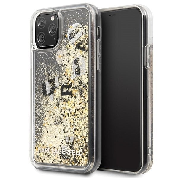 Puhelinkuori Karl Lagerfeld KLHCN58ROGO iPhone 11 Pro musta & kulta kova kotelo Glitter hinta ja tiedot | Puhelimen kuoret ja kotelot | hobbyhall.fi