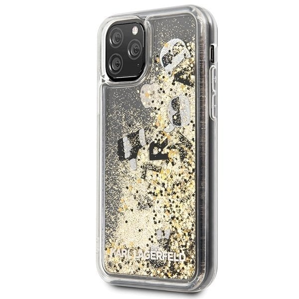 Puhelinkuori Karl Lagerfeld KLHCN58ROGO iPhone 11 Pro musta & kulta kova kotelo Glitter hinta ja tiedot | Puhelimen kuoret ja kotelot | hobbyhall.fi