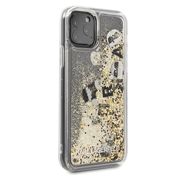 Puhelinkuori Karl Lagerfeld KLHCN58ROGO iPhone 11 Pro musta & kulta kova kotelo Glitter hinta ja tiedot | Puhelimen kuoret ja kotelot | hobbyhall.fi