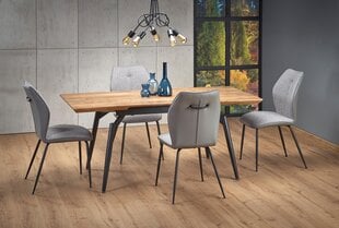 Jatkettava pöytä Halmar Cambell, ruskea/musta hinta ja tiedot | Ruokapöydät | hobbyhall.fi