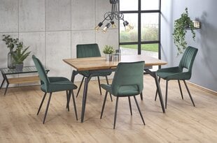 Jatkettava pöytä Halmar Cambell, ruskea/musta hinta ja tiedot | Ruokapöydät | hobbyhall.fi