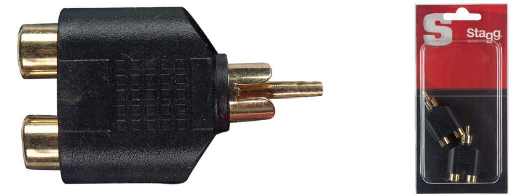 Adapter 2 x RCA/f - RCA/m hinta ja tiedot | Kaapelit ja adapterit | hobbyhall.fi