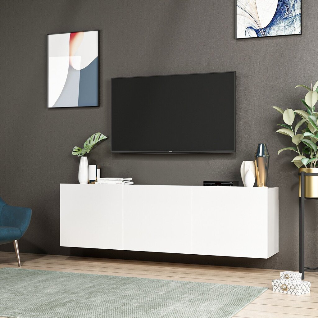 TV-taso Kalune Design 382 (I), 150 cm, valkoinen hinta ja tiedot | TV-tasot | hobbyhall.fi