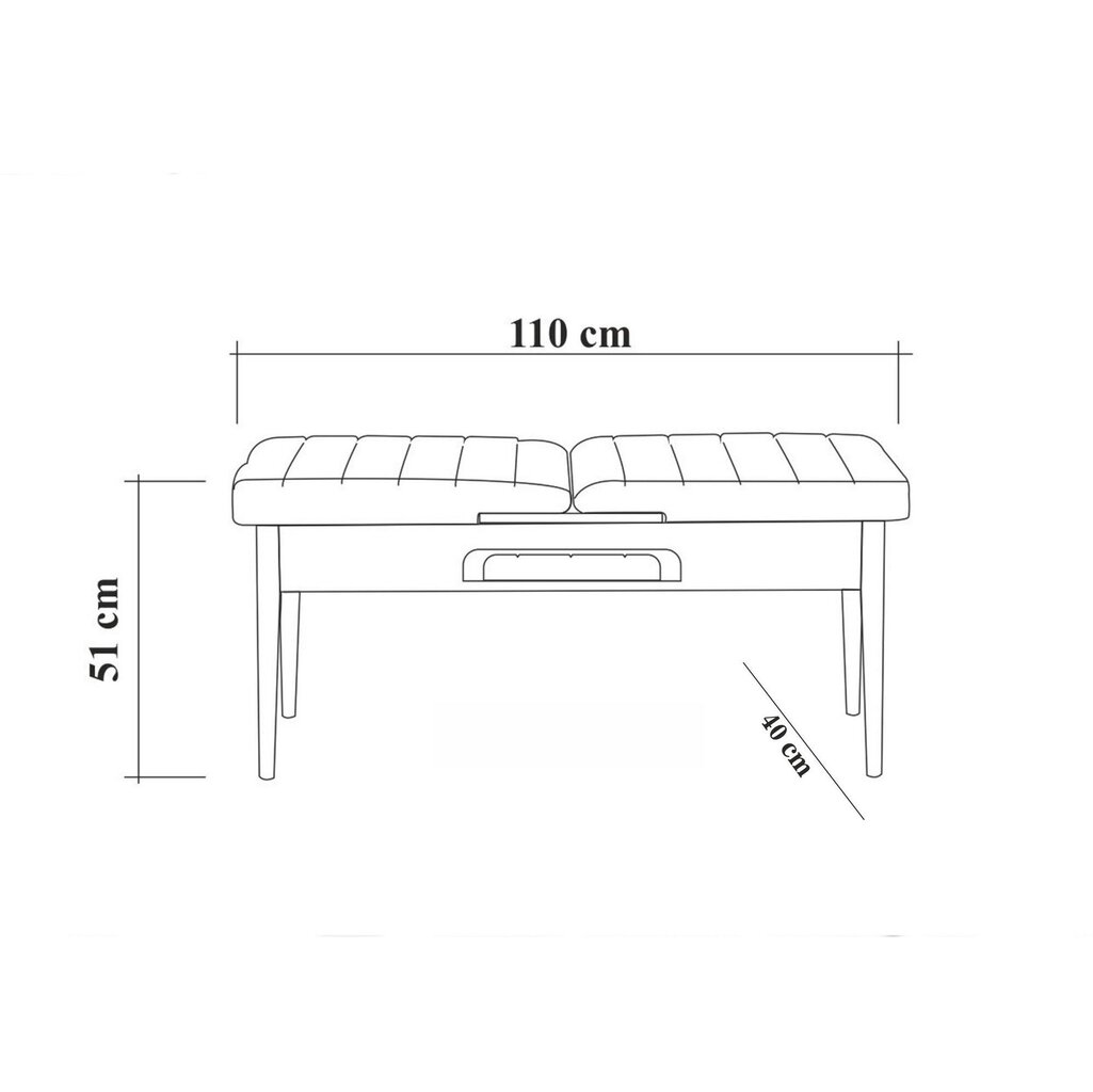 Ruokailuryhmä Kalune Design 869 (I), valkoinen / vaaleanharmaa. hinta ja tiedot | Ruokailuryhmät | hobbyhall.fi