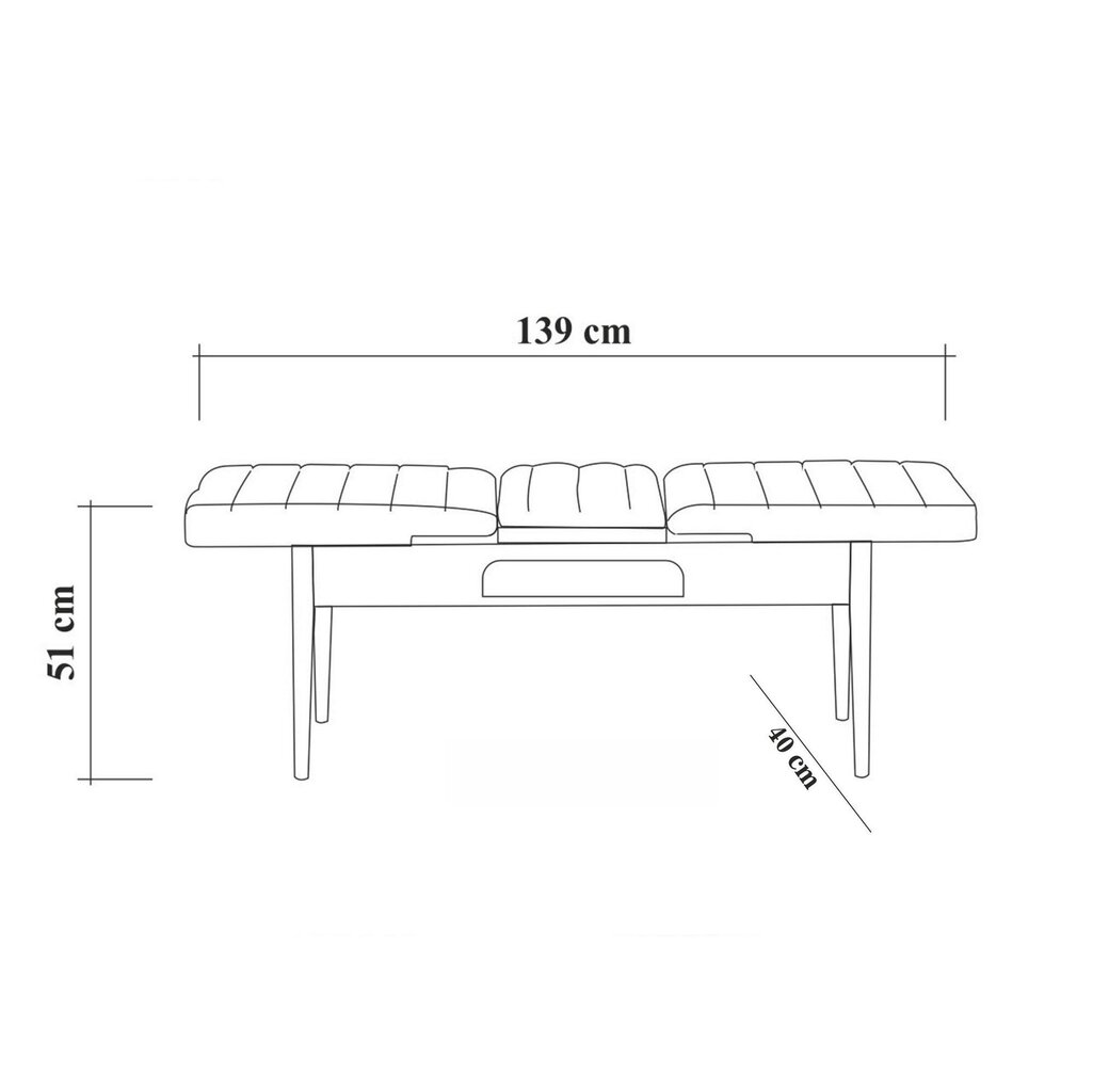 Ruokailuryhmä Kalune Design 869 (I), valkoinen / vaaleanharmaa. hinta ja tiedot | Ruokailuryhmät | hobbyhall.fi