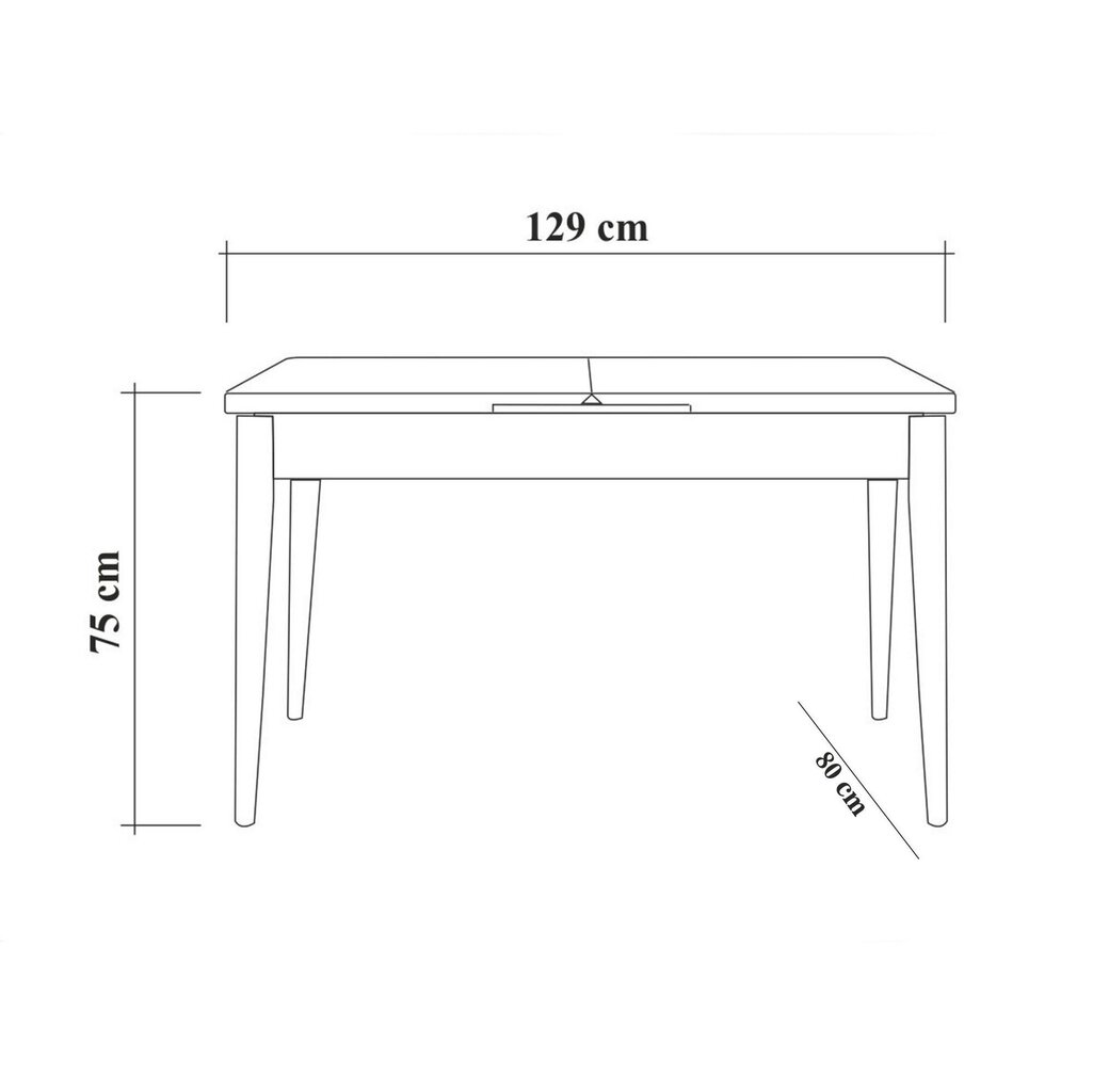 Ruokailuryhmä Kalune Design 869 (I), valkoinen / vaaleanharmaa. hinta ja tiedot | Ruokailuryhmät | hobbyhall.fi