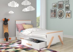 Adrk Furniture Koral -sänky lapsille, 90x200 cm, valkoinen hinta ja tiedot | Lastensängyt | hobbyhall.fi