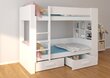 ADRK Furniture Garet-kerrossänky, 90 x 200 cm, valkoinen/harmaa hinta ja tiedot | Lastensängyt | hobbyhall.fi