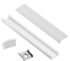Alumiiniprofiili Eurolight LED-nauhalle, pinta, 1m, valkoinen hinta ja tiedot | LED-valonauhat | hobbyhall.fi