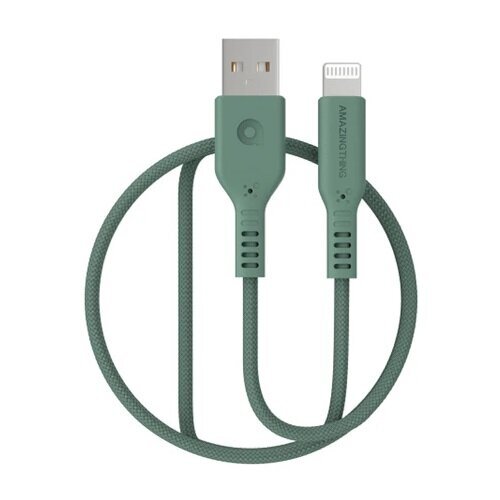 Premium MFI-sertifioitu USB-kaapeli - Lightning (vihreä, 1,1 m) hinta ja tiedot | Puhelinkaapelit | hobbyhall.fi