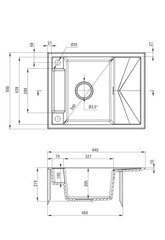 Deante Magnetic ZRM N11A graniittinen keittiön pesuallas, Nero hinta ja tiedot | Keittiöaltaat | hobbyhall.fi