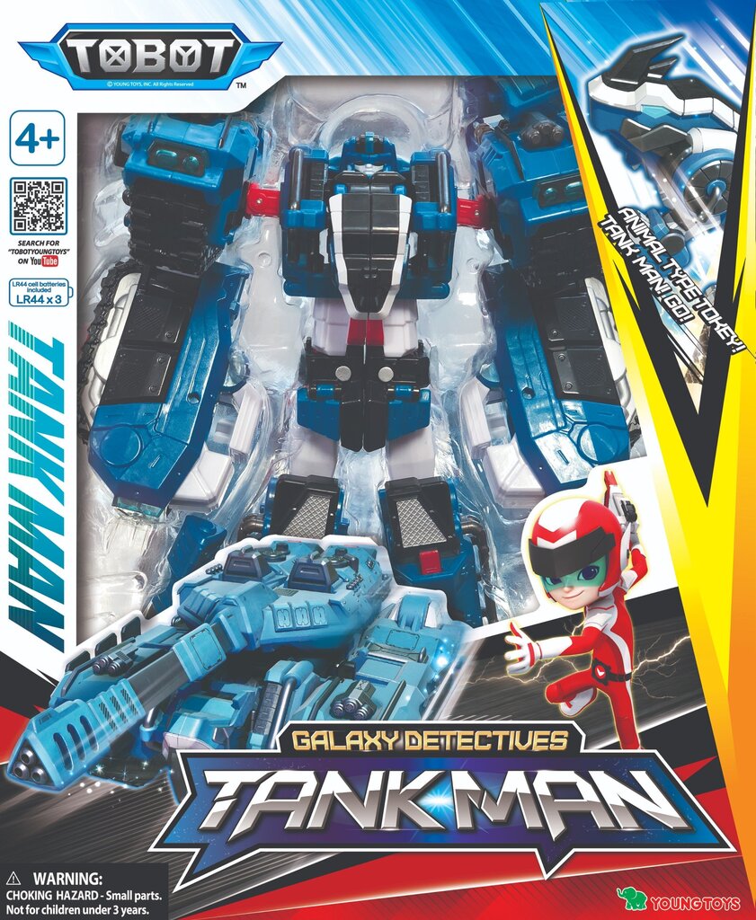 Transformers Tobot "Galaxy Detectives" Tank Man, 25 cm hinta ja tiedot | Poikien lelut | hobbyhall.fi