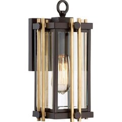 Elstead Lighting Goldenrod QZ-GOLDENROD2-S -ulkoseinävalaisin, 15,5 x 32,7 cm, E27, ruskea / kirkas läpinäkyvä hinta ja tiedot | Puutarha- ja ulkovalot | hobbyhall.fi