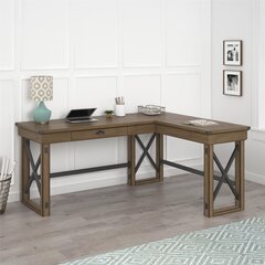 Kulmapöytä Wildwood, ruskea hinta ja tiedot | Tietokonepöydät ja työpöydät | hobbyhall.fi