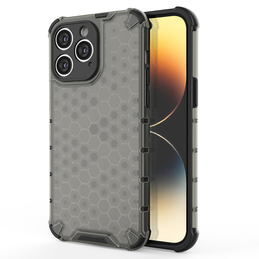 Hurtel Honeycomb, iPhone 14 Pro Max, musta hinta ja tiedot | Puhelimen kuoret ja kotelot | hobbyhall.fi