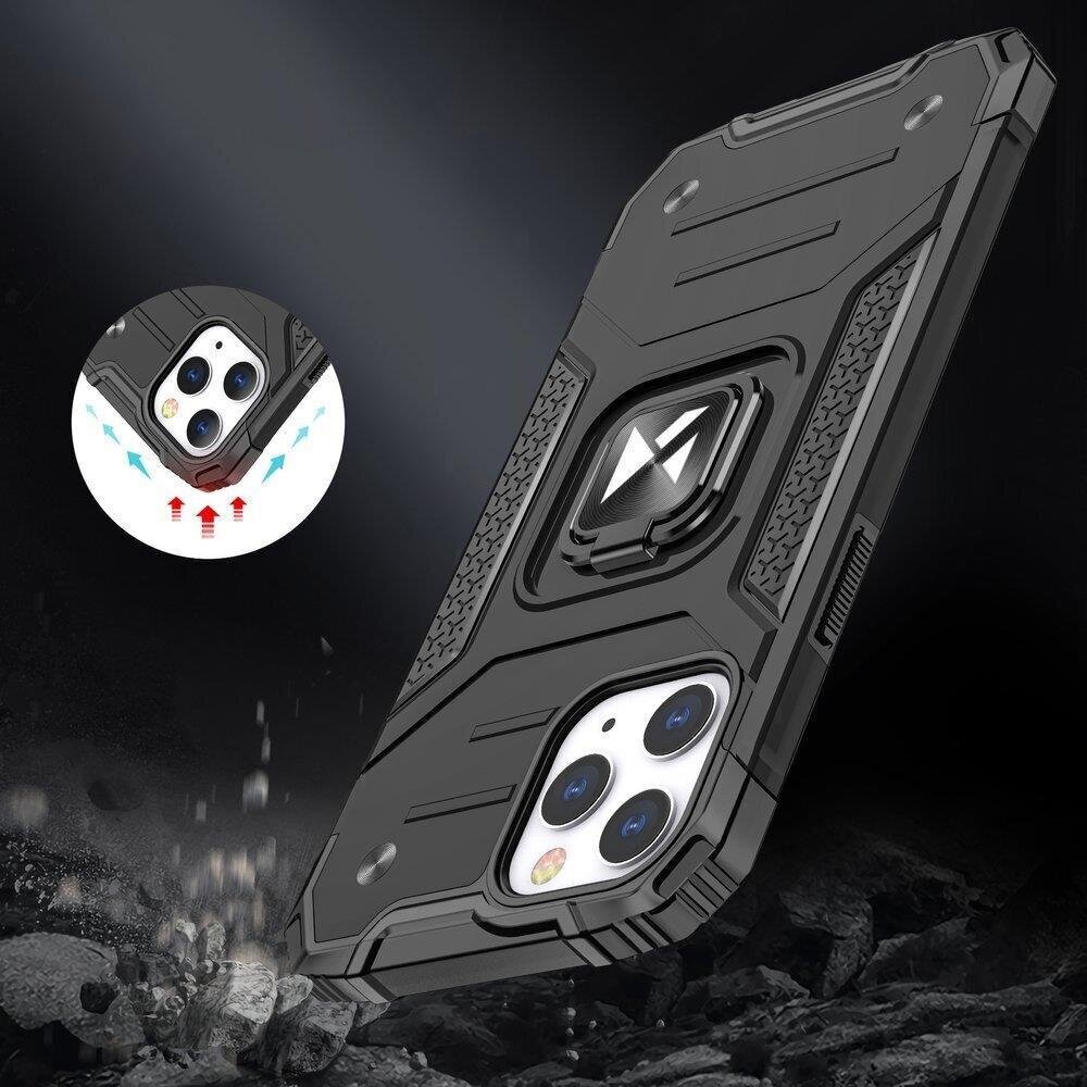 Wozinsky Ring Armour for iPhone 14 Pro Max, vaaleanpunainen hinta ja tiedot | Puhelimen kuoret ja kotelot | hobbyhall.fi