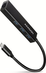 Axagon HMC-GL3A SuperSpeed USB-C hub + gigabit LAN hinta ja tiedot | Adapterit | hobbyhall.fi