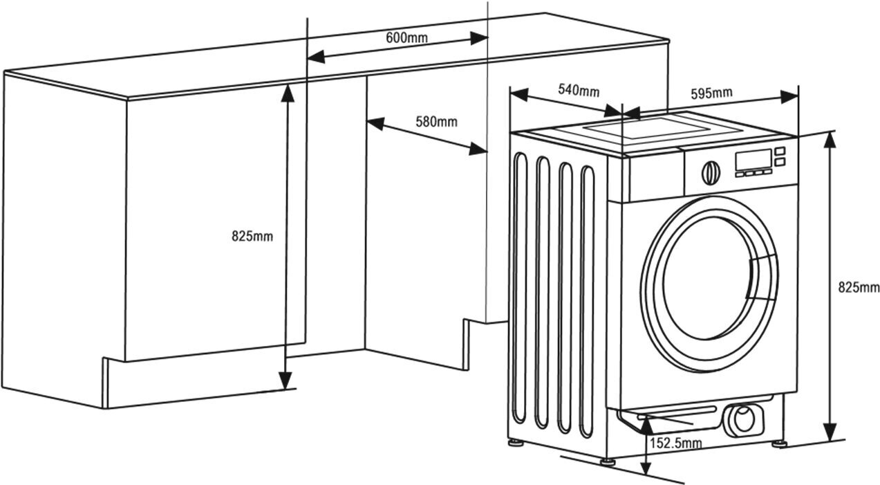 Philco PLDI 148 BBI | Invertteri, sisäänrakennettu hinta ja tiedot | Pyykinpesukoneet | hobbyhall.fi