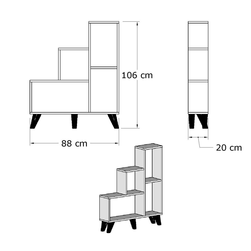 Hylly Kalune Design Nisa, valkoinen hinta ja tiedot | Hyllyt | hobbyhall.fi