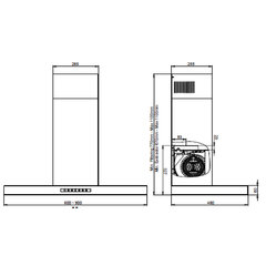 Tecnowind LENS 90 BL hinta ja tiedot | Liesituulettimet | hobbyhall.fi