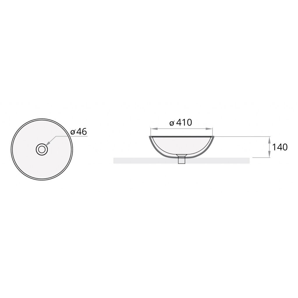 Pesuallas PAA Round On 41 cm hinta ja tiedot | Pesualtaat | hobbyhall.fi