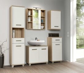 Korkea kylpyhuonekaappi Forte Veris VERS71-Q34, valkoinen hinta ja tiedot | Kylpyhuonekaapit | hobbyhall.fi