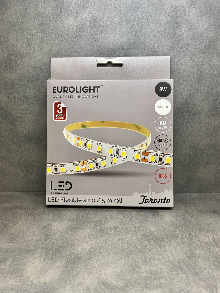 LED-nauha Eurolight Toronto 5m 60LED/m IP65 6500K hinta ja tiedot | LED-valonauhat | hobbyhall.fi