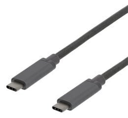 Deltaco, USB-C - USB-C, 3 A, 0,5 m hinta ja tiedot | Kaapelit ja adapterit | hobbyhall.fi