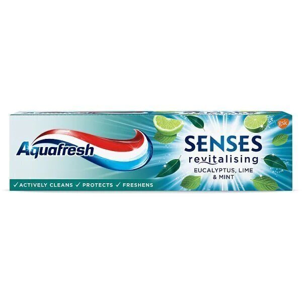 Hammastahna Eucalyptus and Lime and Mint Aquafresh Senses Energizing Toothpaste, 75ml hinta ja tiedot | Suuhygienia | hobbyhall.fi