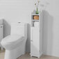Erillinen kylpyhuonekaappi SoBuy FRG177-W, valkoinen hinta ja tiedot | Kylpyhuonekaapit | hobbyhall.fi