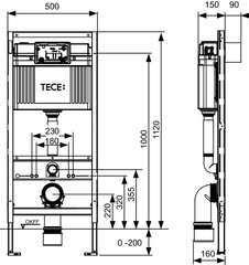 Tece Profil 9 300 040 piilotettu kehys hinta ja tiedot | WC-istuimen lisätarvikkeet | hobbyhall.fi