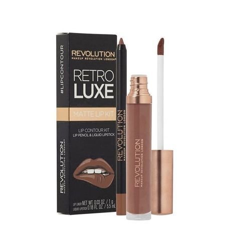 Makeup Revolution Retro Luxe Kits Matte Glory setti: huulipuna + huultenrajauskynä hinta ja tiedot | Huulipunat, huulikiillot ja huulirasvat | hobbyhall.fi