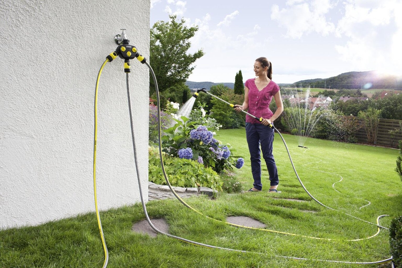 Liitäntä 3 letkulle KARCHER Ø19 MM hinta ja tiedot | Puutarhaletkut, kastelukannut ja muut kastelutarvikkeet | hobbyhall.fi