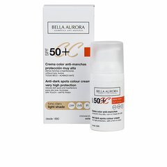 Anti-Pigment Spots Cream Bella Aurora CC Cream Spf 50+ Light Tone (30 ml) hinta ja tiedot | Bella Aurora Hajuvedet ja kosmetiikka | hobbyhall.fi