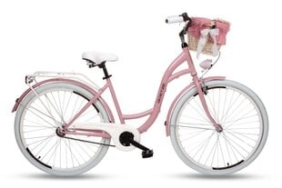 Goetze 28 1SP -polkupyörä ja kori sisältöineen, vaaleanpunainen hinta ja tiedot | Polkupyörät | hobbyhall.fi