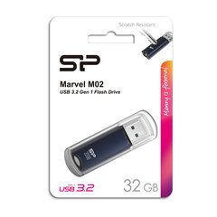 Silicon Power SP032GBUF3M02V1B, 32 GB, USB 3.2 hinta ja tiedot | Muistitikut | hobbyhall.fi