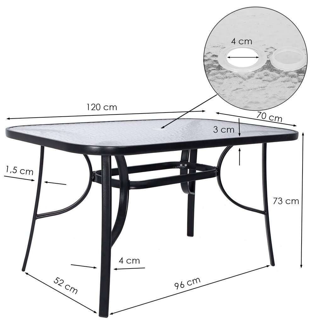 Puutarhapöytä GF1039 hinta ja tiedot | Puutarhapöydät | hobbyhall.fi