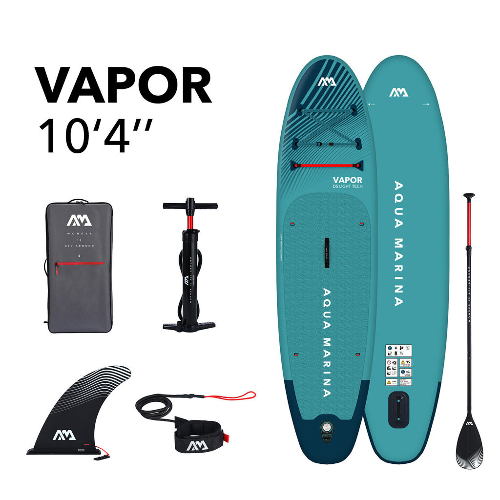 Ilmatäytteinen SUP-lauta Aqua Marina Vapor 3,15 m, sininen (BT-21VAP) hinta ja tiedot | SUP-laudat | hobbyhall.fi