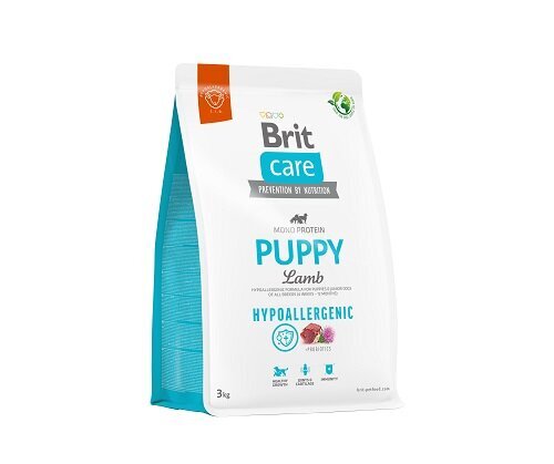 Brit Care Hypoallergenic kuivaruoka nuorille pennuille, lammasta ja riisiä, 3 kg (uusi pakkaus) hinta ja tiedot | Koiran kuivaruoka | hobbyhall.fi