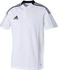 T-paita Adidas Tiro 21, valkoinen hinta ja tiedot | Jalkapallovaatteet ja -varusteet | hobbyhall.fi