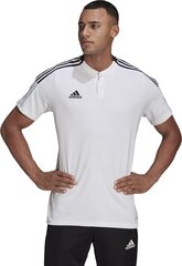T-paita Adidas Tiro 21, valkoinen hinta ja tiedot | Jalkapallovaatteet ja -varusteet | hobbyhall.fi