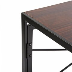 Kokoontaitettava työpöytä Versa, metalli/puu, (45 x 74 x 90 cm), ruskea hinta ja tiedot | Tietokonepöydät ja työpöydät | hobbyhall.fi