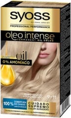 Syoss Permanent Dye Olio Intense Syoss Nº 9,11 Blonde hinta ja tiedot | Hiusvärit | hobbyhall.fi