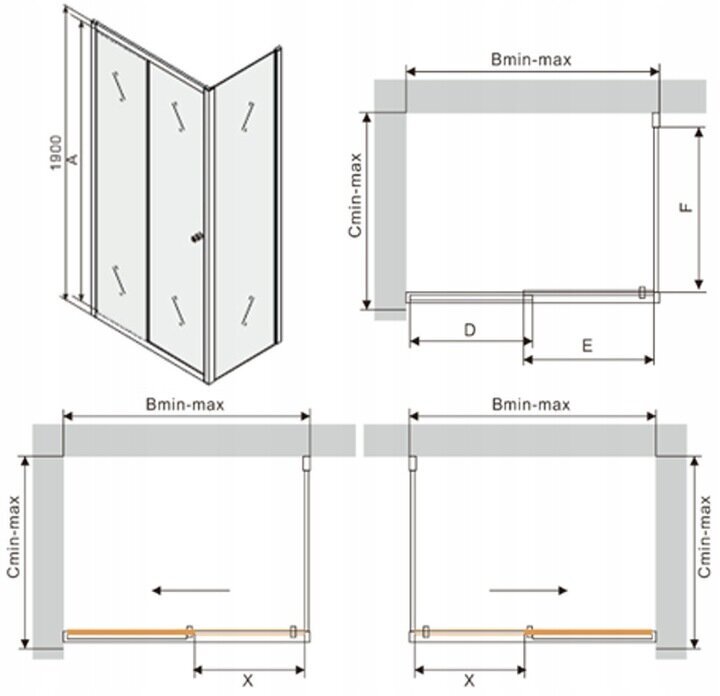 Suihkukaappi Mexen Apia jalustalla ja hanalla, kromi+musta/kromi, 90x70,80,90,100 cm. hinta ja tiedot | Suihkukaapit ja suihkunurkat | hobbyhall.fi