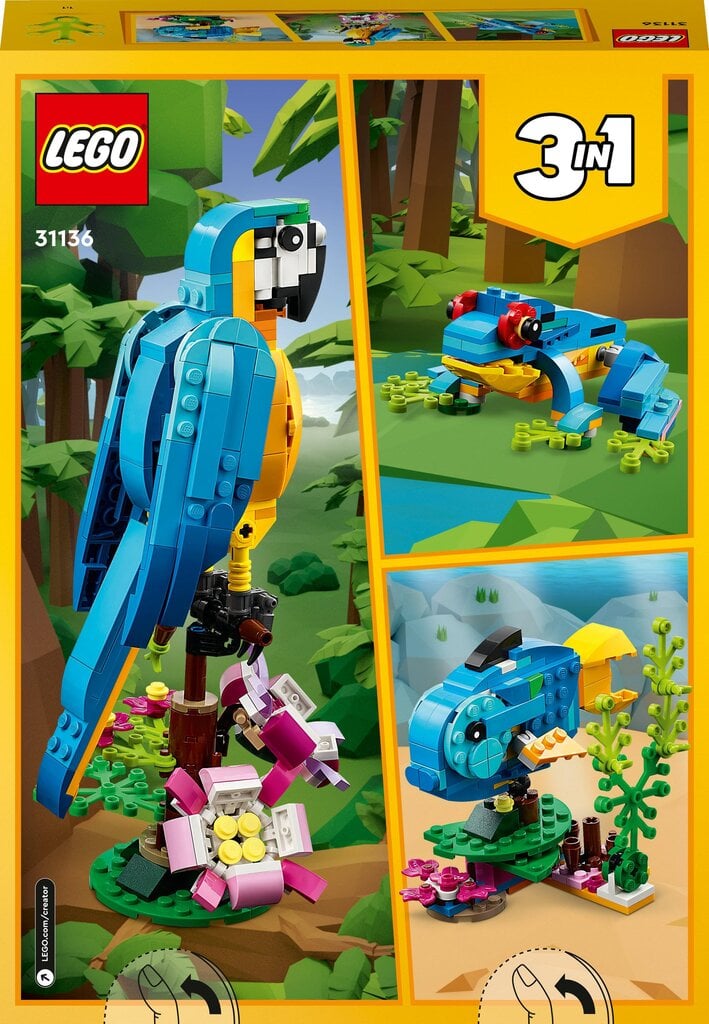 31136 LEGO® Creator Eksoottinen papukaija hinta ja tiedot | LEGOT ja rakennuslelut | hobbyhall.fi