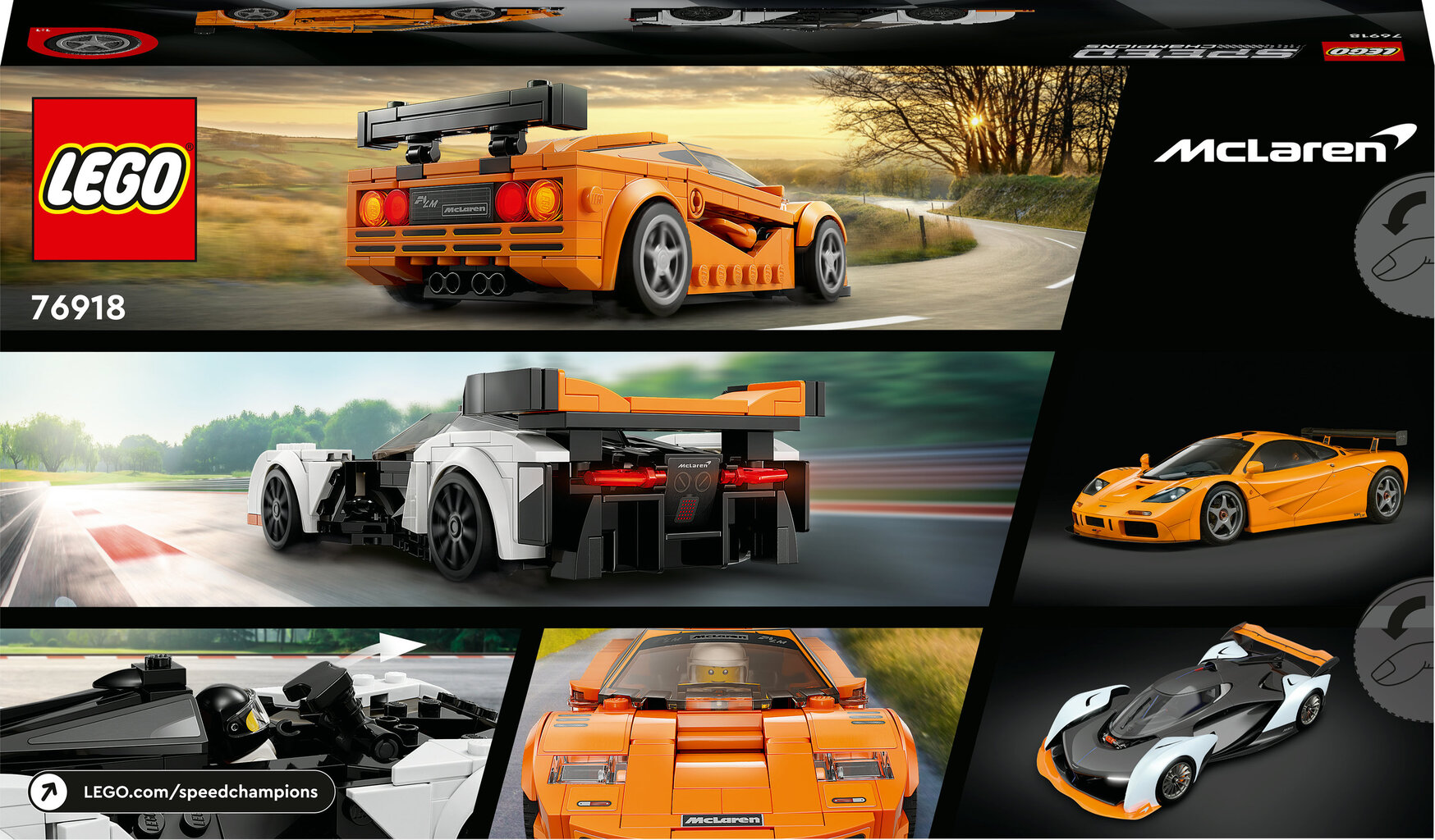 76918 LEGO® Speed Champions McLaren Solus GT ir McLaren F1 LM hinta ja tiedot | LEGOT ja rakennuslelut | hobbyhall.fi