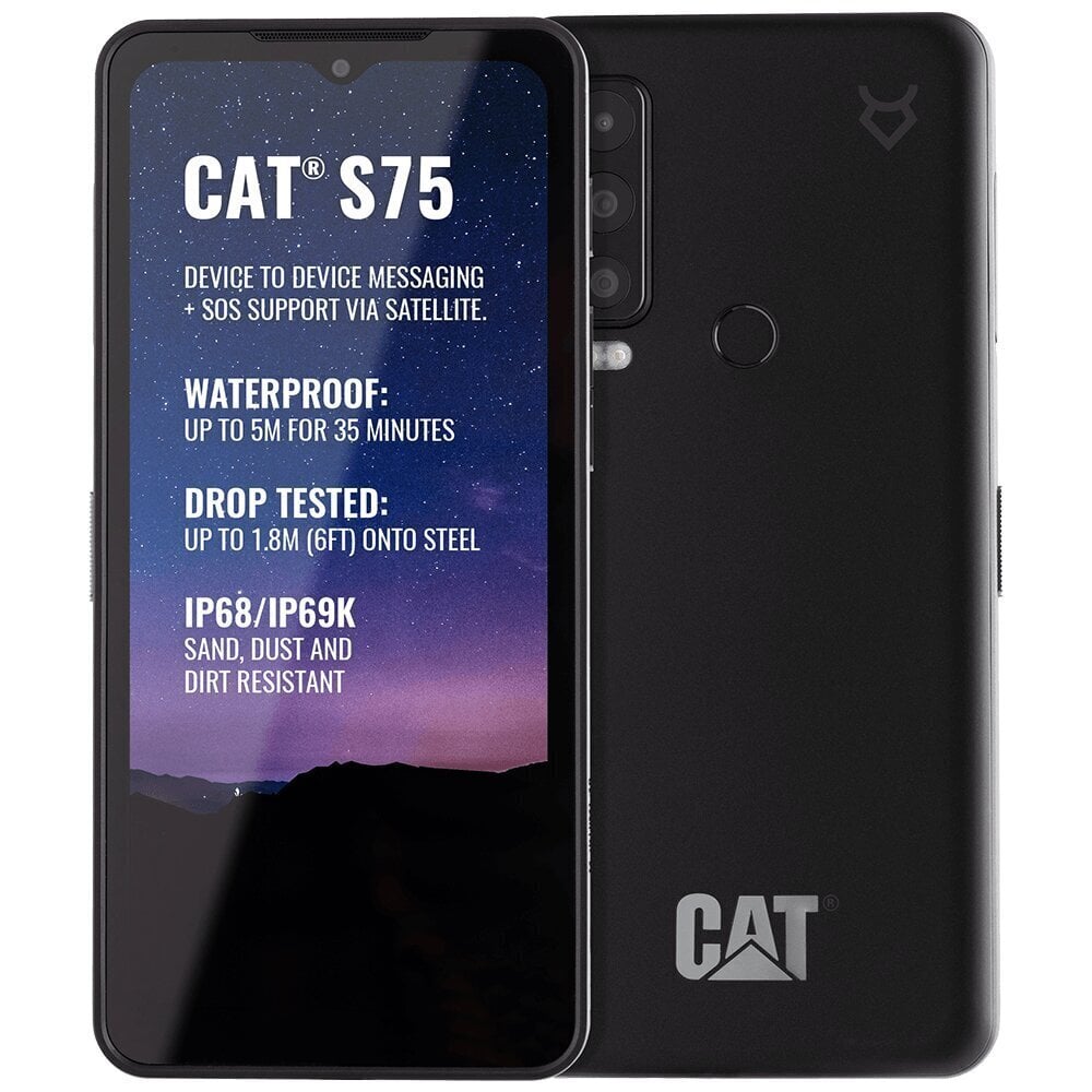 CAT S75 6/128GB Black hinta ja tiedot | Matkapuhelimet | hobbyhall.fi