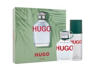 Setti miehille Hugo Boss Hugo Man: EDT, 75 ml + suihkedeodorantti, 150 ml hinta ja tiedot | Miesten hajuvedet | hobbyhall.fi