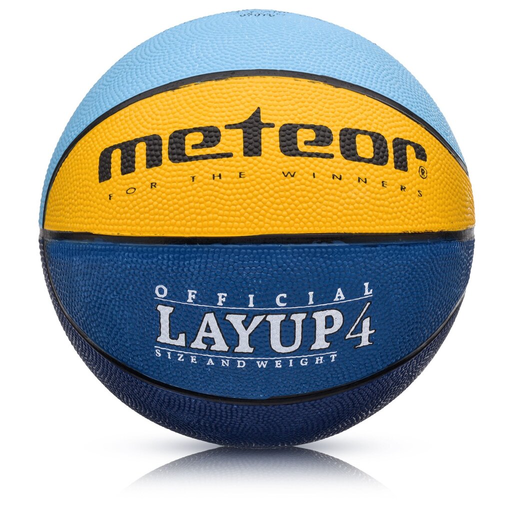 Koripallo Meteor LAYUP #4 sininen/keltainen/vihreä hinta ja tiedot | Koripallot | hobbyhall.fi